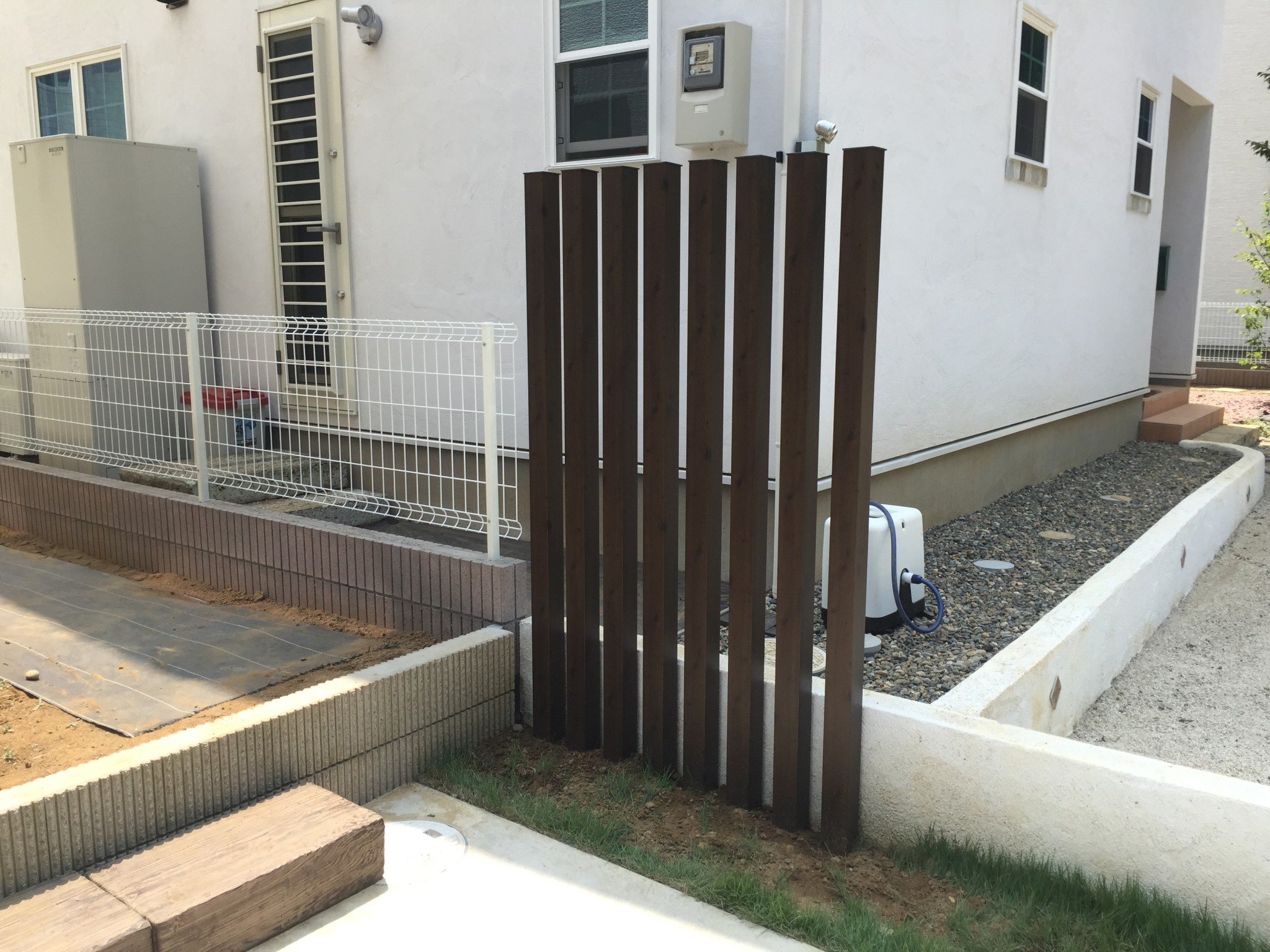 施工事例 境界フェンス 目隠しフェンス